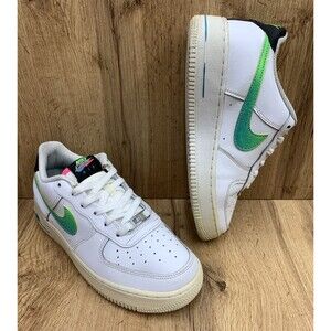 Nike Air Force 1 LV8 1 GS Sneaker Shoes White Aquamarine DJ5154-100 Youth 7Y